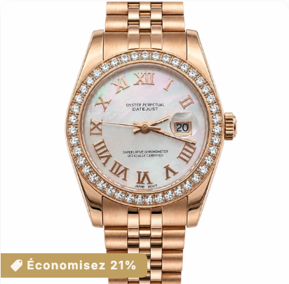 Datejust Mother of Pearl & Rose Gold - photo exacte