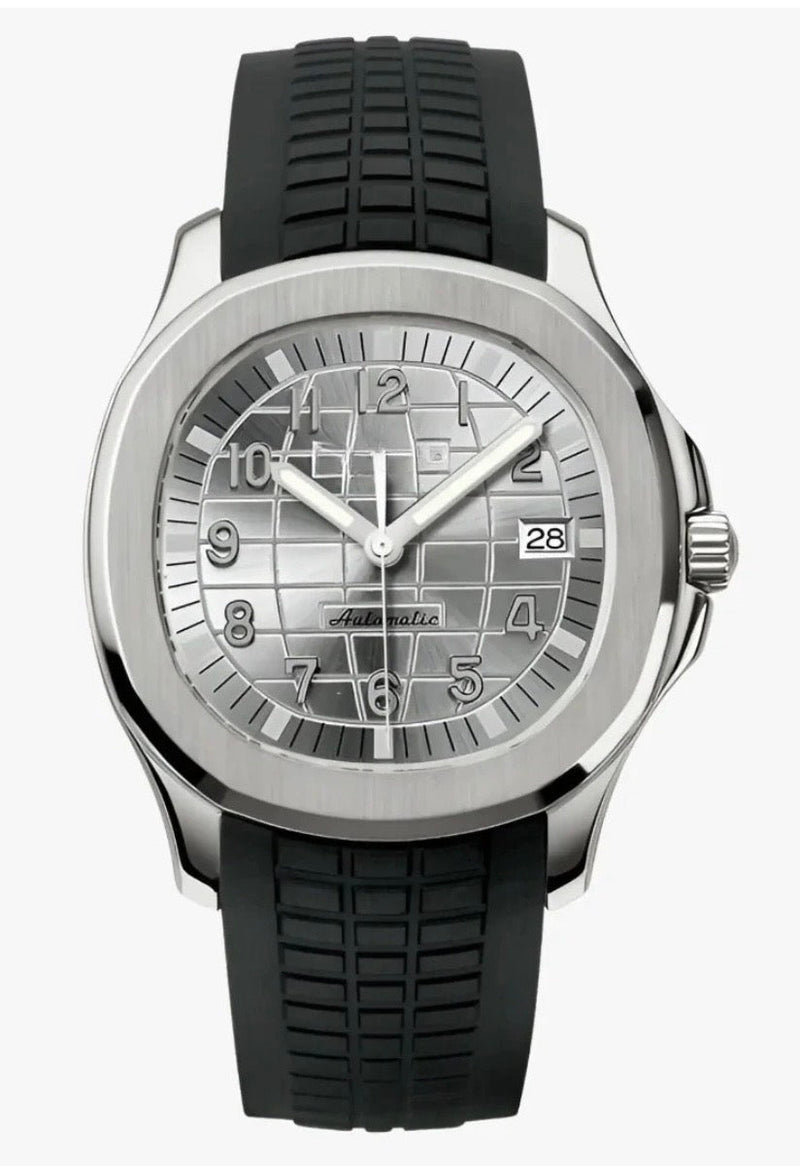 Aquanaut Black & Silver — Silver Dial