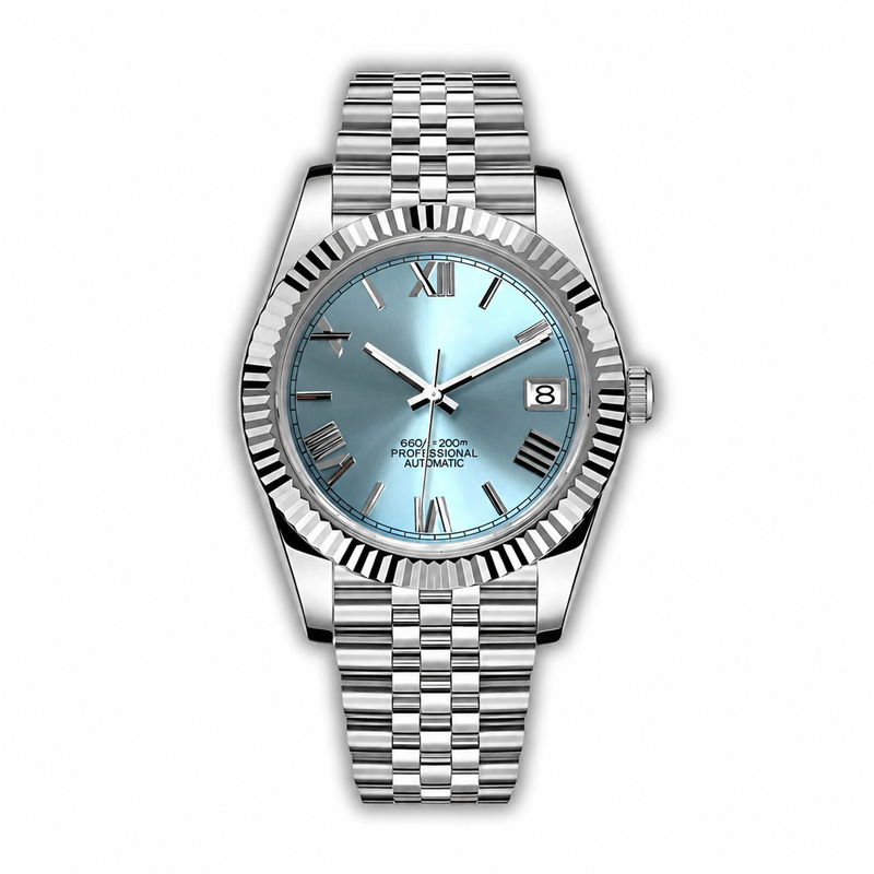 Luxxy — Datejust Ice Blue Roman Numerals