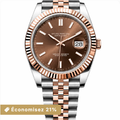 Datejust Two Tone Rose & Silver Chocolate Dial