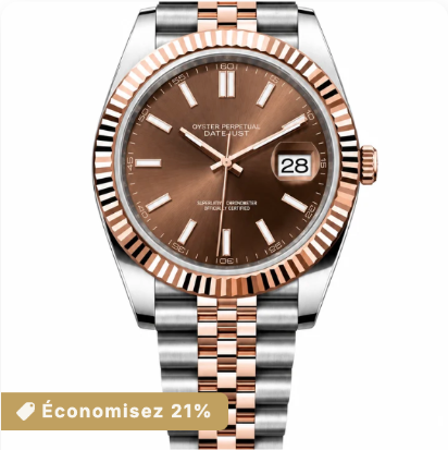 Datejust Two Tone Rose & Silver Chocolate Dial