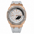 Casio G-Shock Rose Gold & White — Bracelet blanc