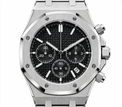 Luxxy — Royal Oak Black Chronograph Silver